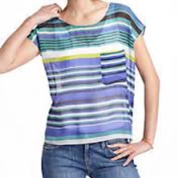 Anthropologie lightweight split back striped shirt - Picture 1 of 2